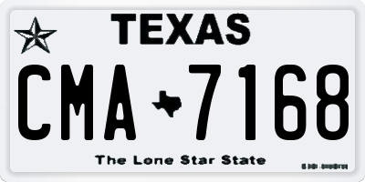 TX license plate CMA7168