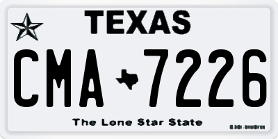 TX license plate CMA7226