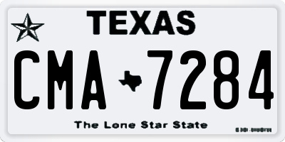 TX license plate CMA7284