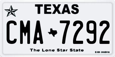 TX license plate CMA7292