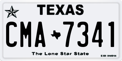 TX license plate CMA7341