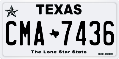 TX license plate CMA7436