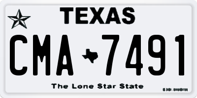 TX license plate CMA7491