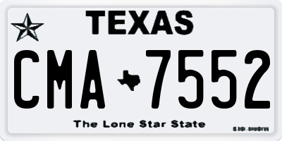 TX license plate CMA7552