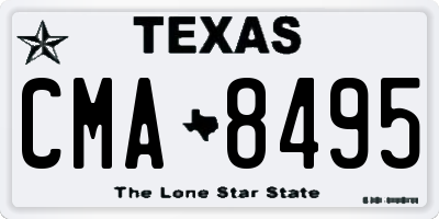TX license plate CMA8495
