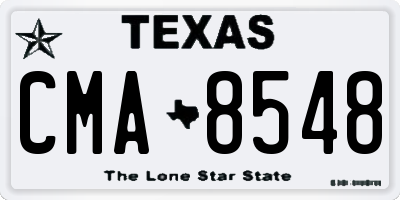 TX license plate CMA8548