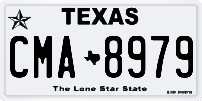 TX license plate CMA8979
