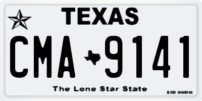 TX license plate CMA9141