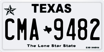 TX license plate CMA9482