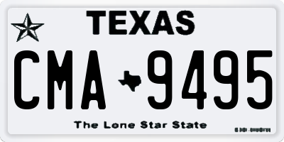 TX license plate CMA9495