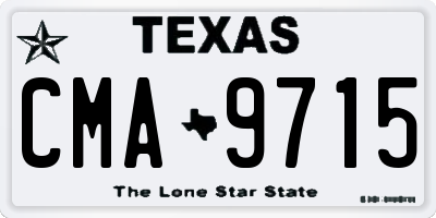 TX license plate CMA9715