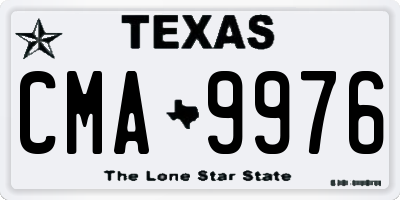 TX license plate CMA9976