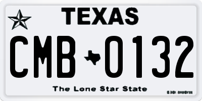 TX license plate CMB0132