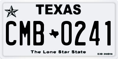 TX license plate CMB0241
