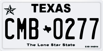 TX license plate CMB0277