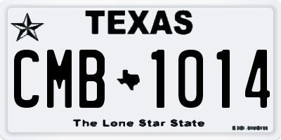 TX license plate CMB1014