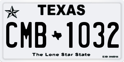 TX license plate CMB1032