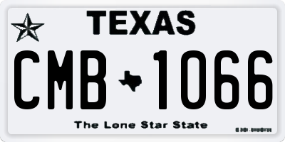TX license plate CMB1066