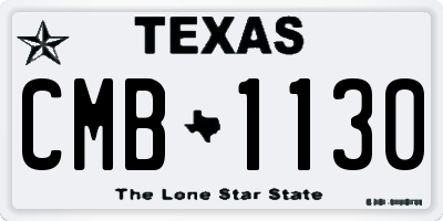 TX license plate CMB1130