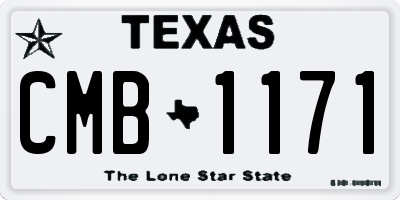 TX license plate CMB1171