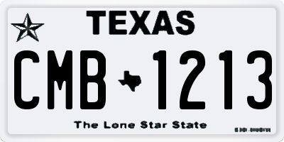 TX license plate CMB1213