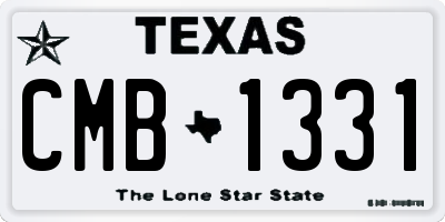 TX license plate CMB1331