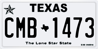 TX license plate CMB1473