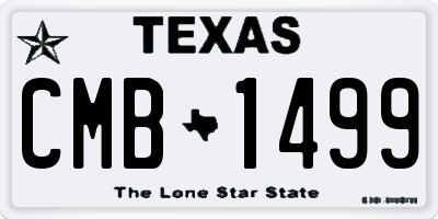 TX license plate CMB1499