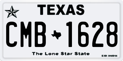 TX license plate CMB1628