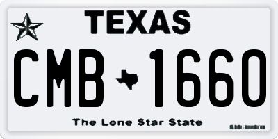 TX license plate CMB1660