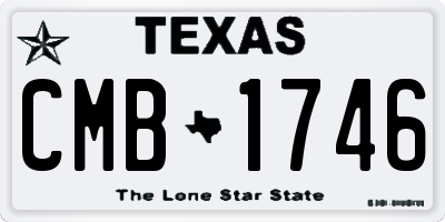 TX license plate CMB1746