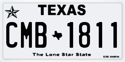 TX license plate CMB1811