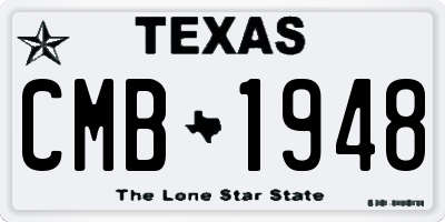 TX license plate CMB1948