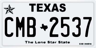 TX license plate CMB2537