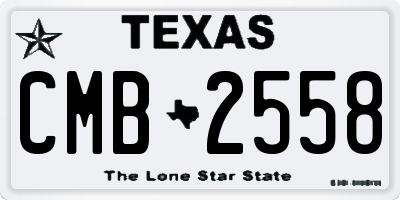 TX license plate CMB2558