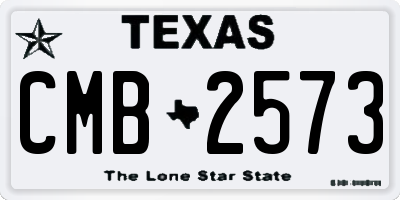 TX license plate CMB2573