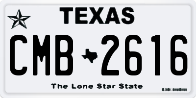 TX license plate CMB2616