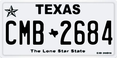 TX license plate CMB2684