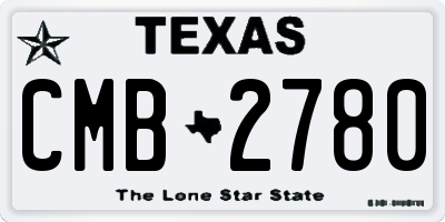 TX license plate CMB2780
