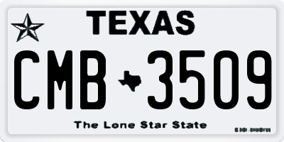 TX license plate CMB3509