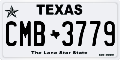 TX license plate CMB3779