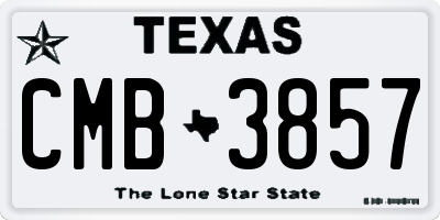 TX license plate CMB3857