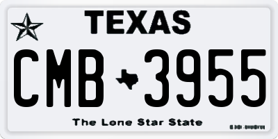 TX license plate CMB3955