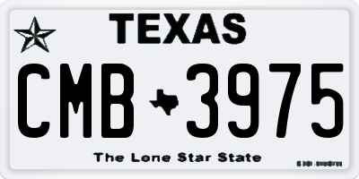 TX license plate CMB3975