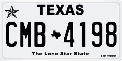 TX license plate CMB4198