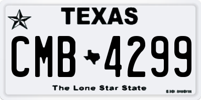 TX license plate CMB4299