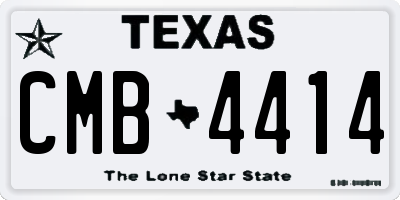 TX license plate CMB4414