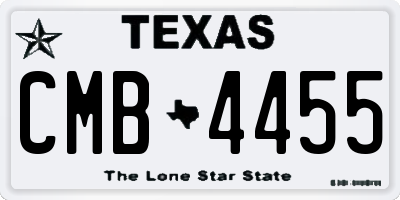 TX license plate CMB4455