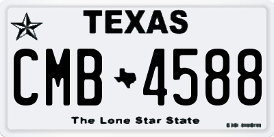 TX license plate CMB4588