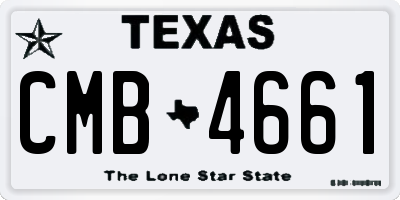 TX license plate CMB4661